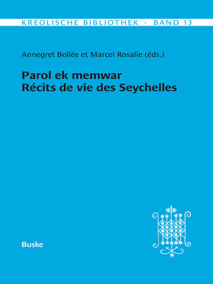 cover image of Parol ek memwar. Récits de vie des Seychelles